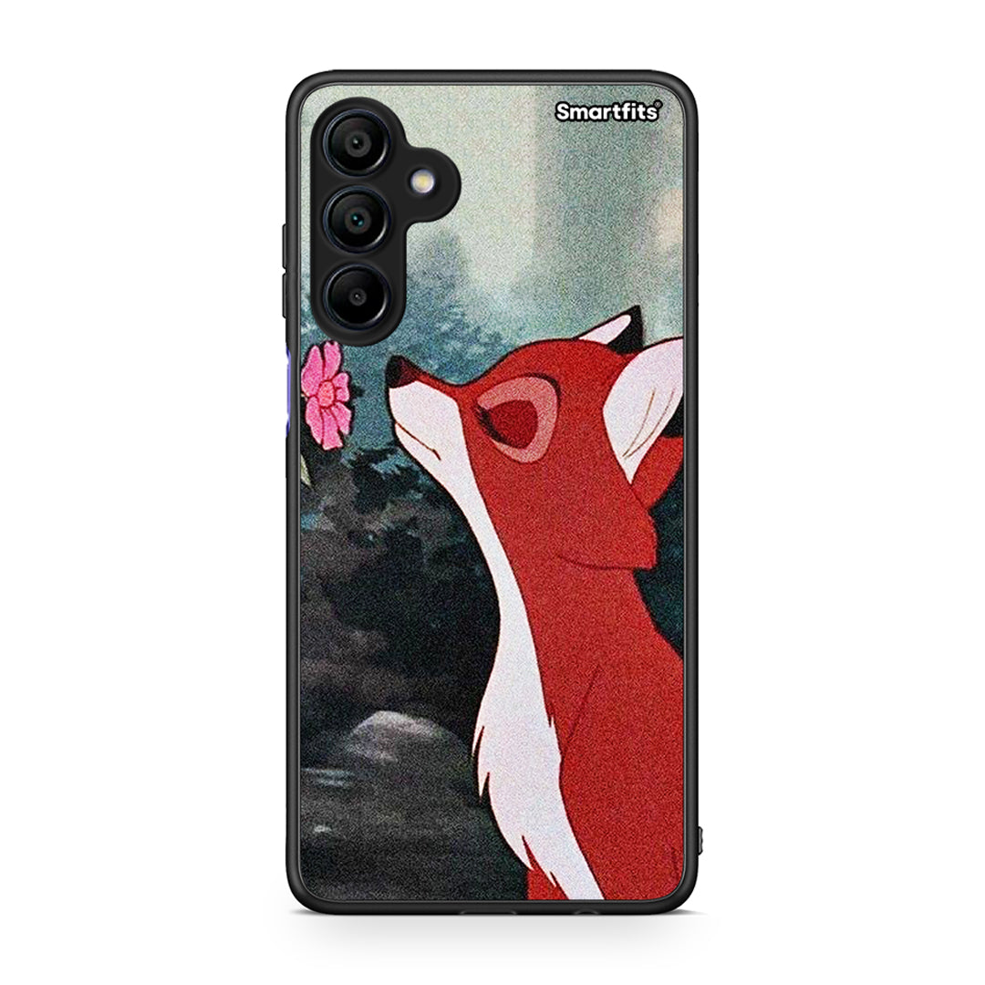 Samsung Galaxy A15 4G Tod And Vixey Love 2 θήκη από τη Smartfits με σχέδιο στο πίσω μέρος και μαύρο περίβλημα | Smartphone case with colorful back and black bezels by Smartfits