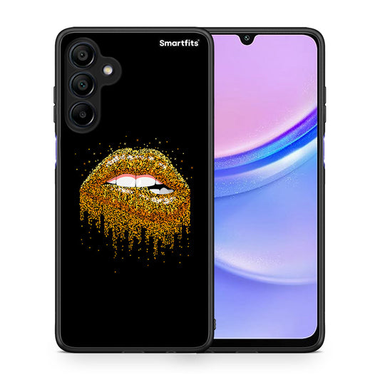 Θήκη Samsung Galaxy A15 4G Golden Valentine από τη Smartfits με σχέδιο στο πίσω μέρος και μαύρο περίβλημα | Samsung Galaxy A15 4G Golden Valentine case with colorful back and black bezels