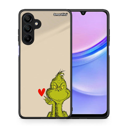 Θήκη Samsung Galaxy A15 4G Xmas Grinch από τη Smartfits με σχέδιο στο πίσω μέρος και μαύρο περίβλημα | Samsung Galaxy A15 4G Xmas Grinch case with colorful back and black bezels