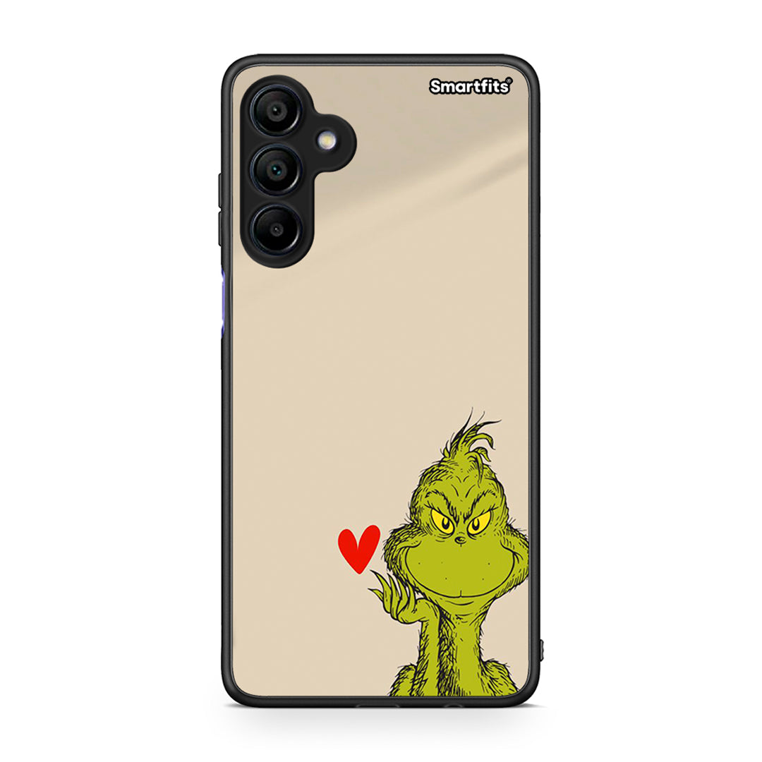 Samsung Galaxy A15 4G Xmas Grinch θήκη από τη Smartfits με σχέδιο στο πίσω μέρος και μαύρο περίβλημα | Smartphone case with colorful back and black bezels by Smartfits
