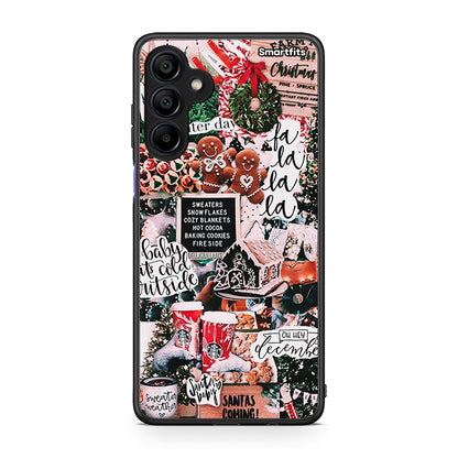 Samsung Galaxy A15 4G Xmas Habbits θήκη από τη Smartfits με σχέδιο στο πίσω μέρος και μαύρο περίβλημα | Smartphone case with colorful back and black bezels by Smartfits