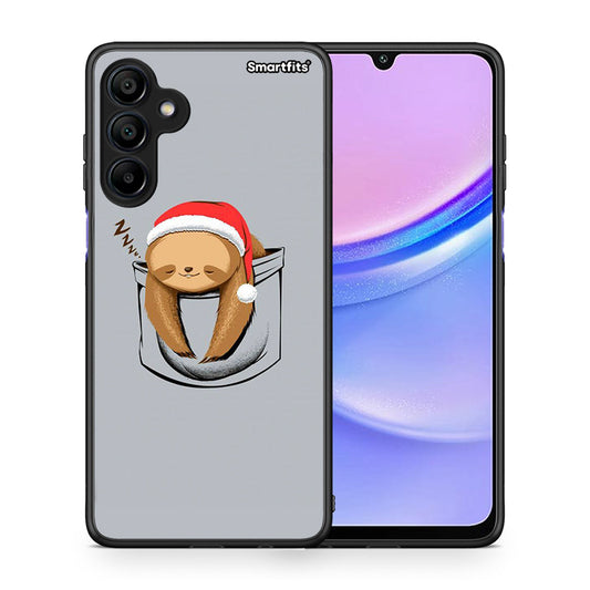 Θήκη Samsung Galaxy A15 4G Xmas Zzzz από τη Smartfits με σχέδιο στο πίσω μέρος και μαύρο περίβλημα | Samsung Galaxy A15 4G Xmas Zzzz case with colorful back and black bezels