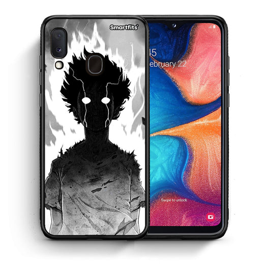 Θήκη Samsung Galaxy A30 Anime Boy από τη Smartfits με σχέδιο στο πίσω μέρος και μαύρο περίβλημα | Samsung Galaxy A30 Anime Boy case with colorful back and black bezels