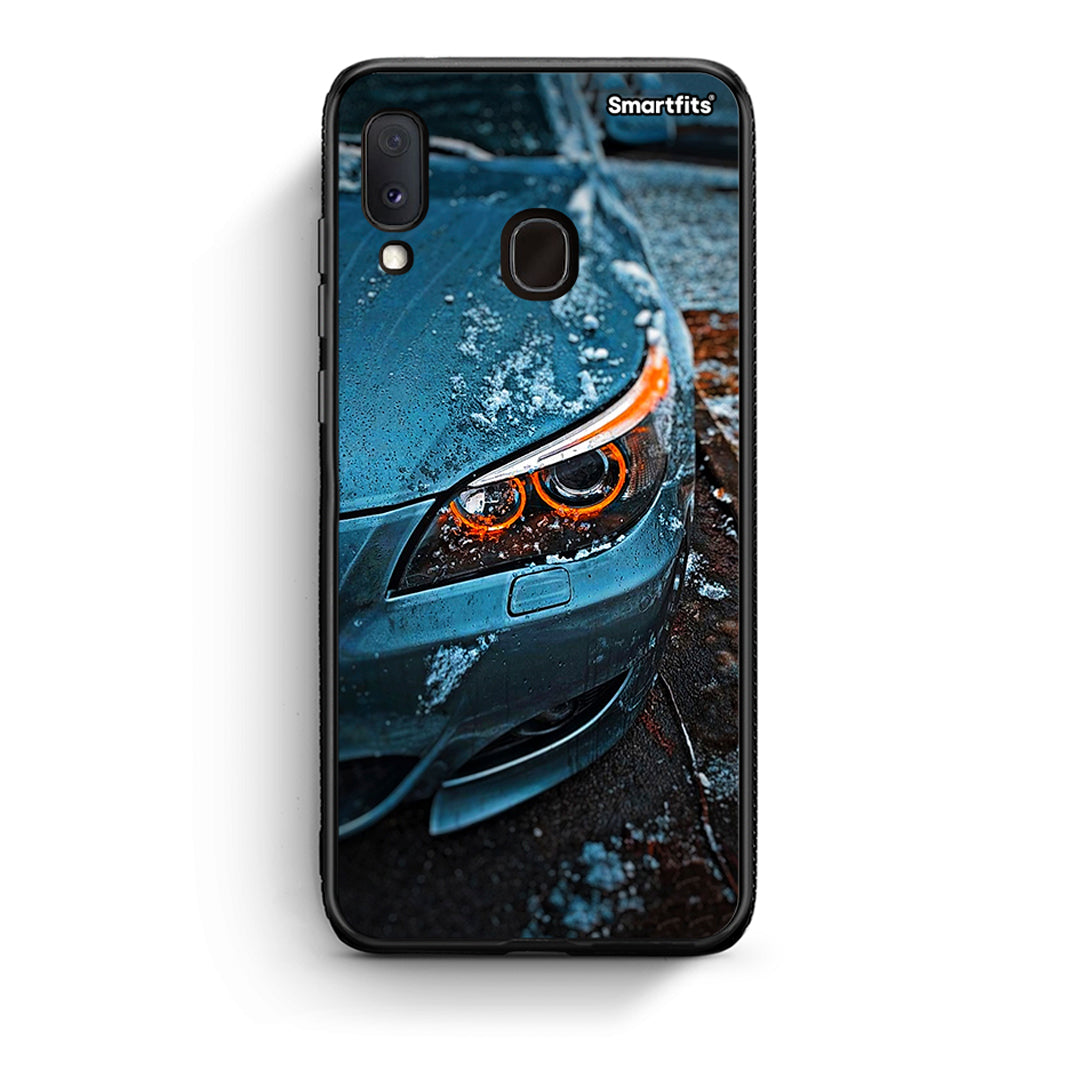 Samsung A20e Bmw E60 Θήκη από τη Smartfits με σχέδιο στο πίσω μέρος και μαύρο περίβλημα | Smartphone case with colorful back and black bezels by Smartfits