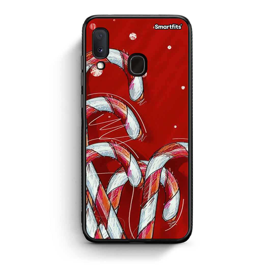 Samsung Galaxy M20 Candy Cane θήκη από τη Smartfits με σχέδιο στο πίσω μέρος και μαύρο περίβλημα | Smartphone case with colorful back and black bezels by Smartfits