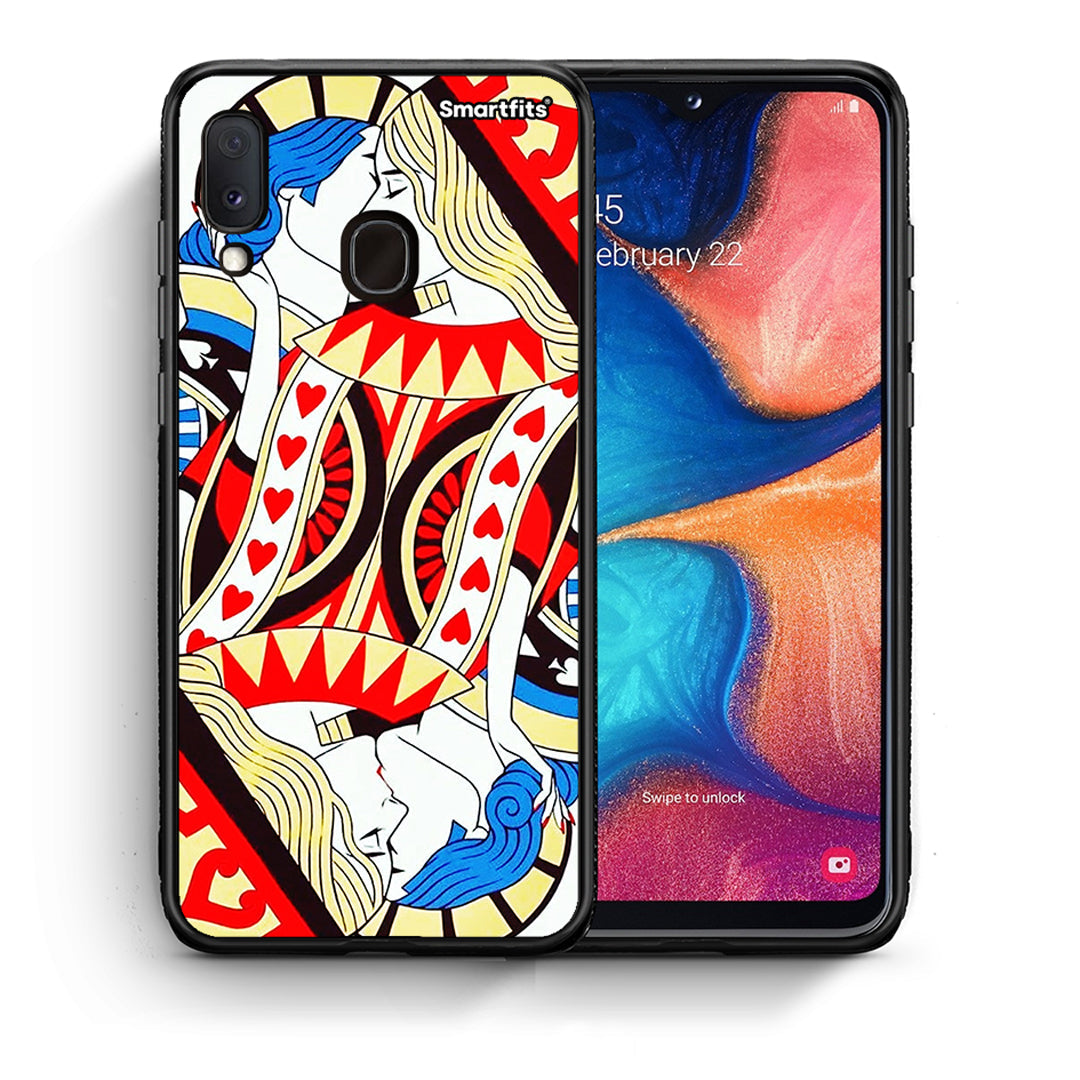 Θήκη Samsung Galaxy M20 Card Love από τη Smartfits με σχέδιο στο πίσω μέρος και μαύρο περίβλημα | Samsung Galaxy M20 Card Love case with colorful back and black bezels