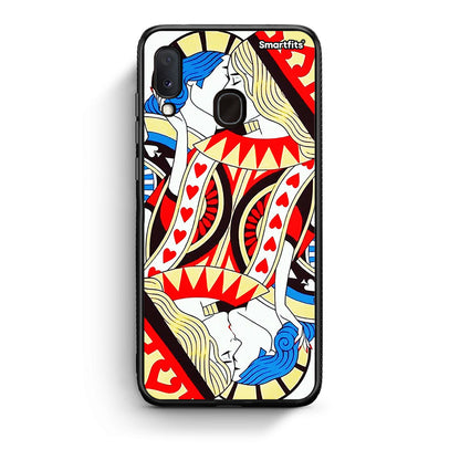 Samsung A20e Card Love θήκη από τη Smartfits με σχέδιο στο πίσω μέρος και μαύρο περίβλημα | Smartphone case with colorful back and black bezels by Smartfits