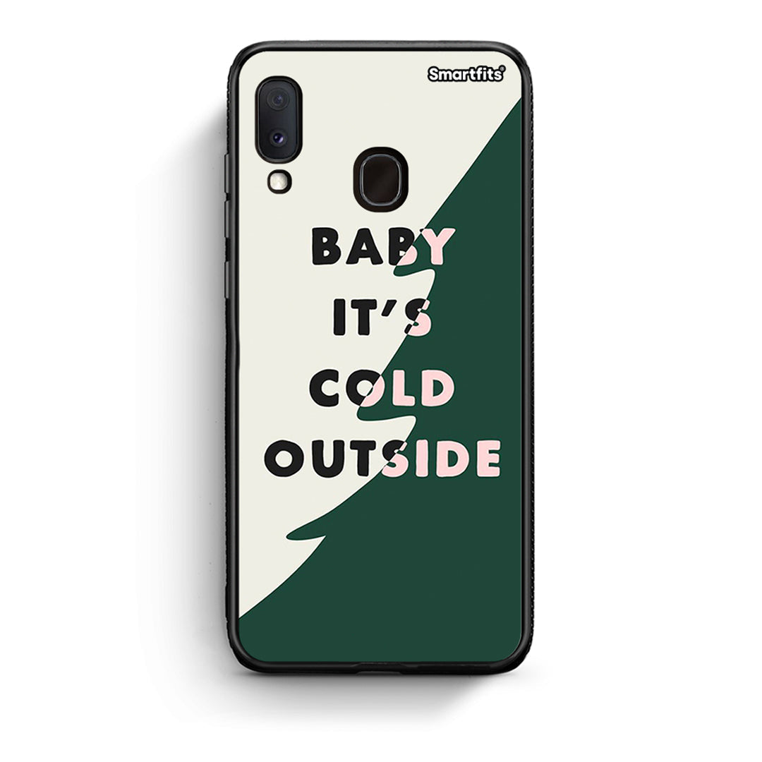 Samsung Galaxy M20 Cold Outside θήκη από τη Smartfits με σχέδιο στο πίσω μέρος και μαύρο περίβλημα | Smartphone case with colorful back and black bezels by Smartfits