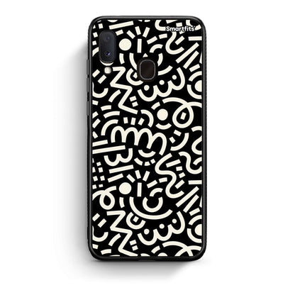Samsung Galaxy M20 Doodle Art Θήκη από τη Smartfits με σχέδιο στο πίσω μέρος και μαύρο περίβλημα | Smartphone case with colorful back and black bezels by Smartfits