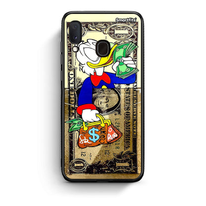 Samsung Galaxy M20 Duck Money Θήκη από τη Smartfits με σχέδιο στο πίσω μέρος και μαύρο περίβλημα | Smartphone case with colorful back and black bezels by Smartfits