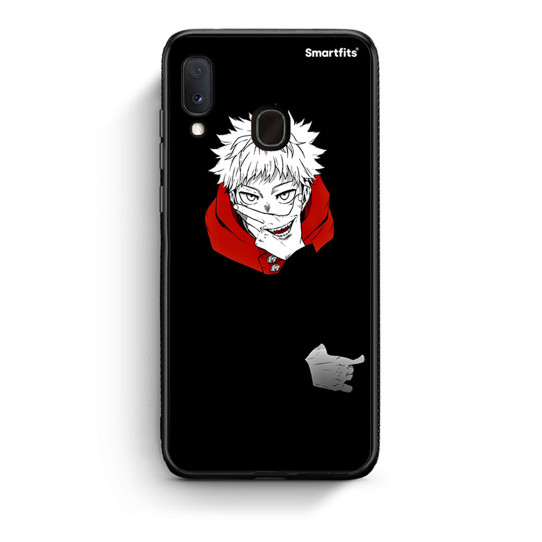 Samsung Galaxy A30 Itadori Anime θήκη από τη Smartfits με σχέδιο στο πίσω μέρος και μαύρο περίβλημα | Smartphone case with colorful back and black bezels by Smartfits