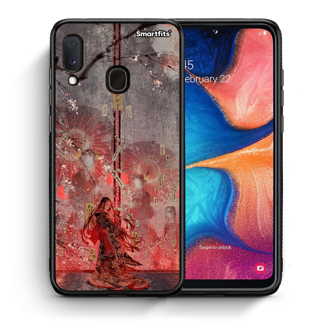 Θήκη Samsung Galaxy A30 Nezuko Kamado από τη Smartfits με σχέδιο στο πίσω μέρος και μαύρο περίβλημα | Samsung Galaxy A30 Nezuko Kamado case with colorful back and black bezels