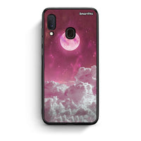 Thumbnail for Samsung A20e Pink Moon Θήκη από τη Smartfits με σχέδιο στο πίσω μέρος και μαύρο περίβλημα | Smartphone case with colorful back and black bezels by Smartfits