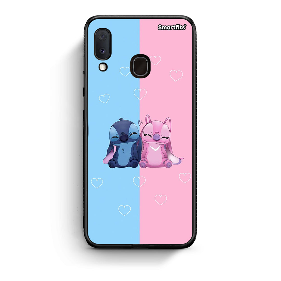 Samsung A20e Stitch And Angel θήκη από τη Smartfits με σχέδιο στο πίσω μέρος και μαύρο περίβλημα | Smartphone case with colorful back and black bezels by Smartfits