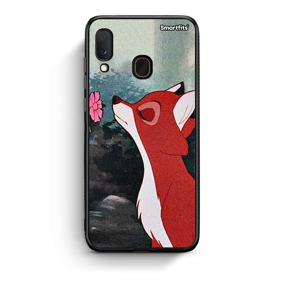 Samsung A20e Tod And Vixey Love 2 θήκη από τη Smartfits με σχέδιο στο πίσω μέρος και μαύρο περίβλημα | Smartphone case with colorful back and black bezels by Smartfits