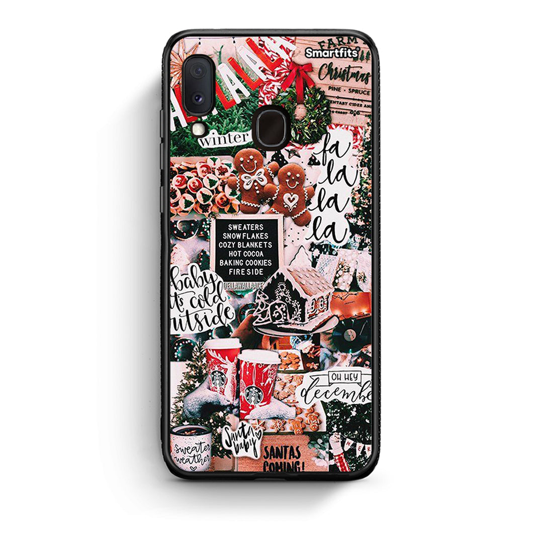 Samsung Galaxy M20 Xmas Habbits θήκη από τη Smartfits με σχέδιο στο πίσω μέρος και μαύρο περίβλημα | Smartphone case with colorful back and black bezels by Smartfits