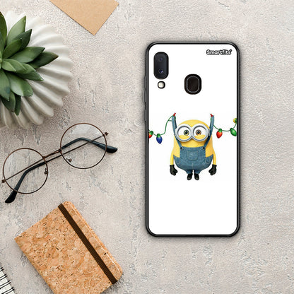 Xmas Minion Lights - Samsung Galaxy M20 θήκη