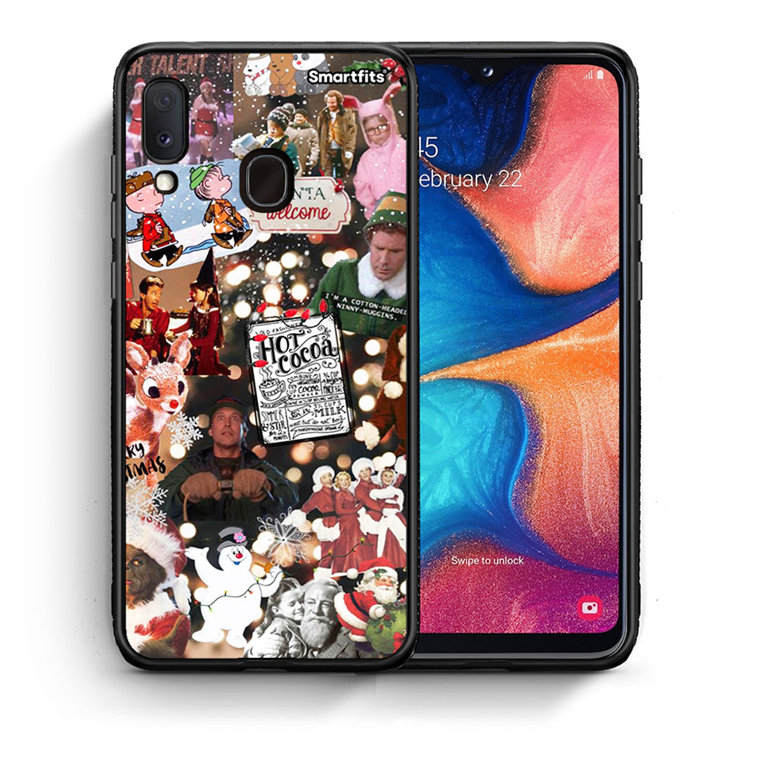 Θήκη Samsung Galaxy M20 Xmas Movies από τη Smartfits με σχέδιο στο πίσω μέρος και μαύρο περίβλημα | Samsung Galaxy M20 Xmas Movies case with colorful back and black bezels