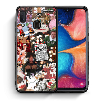 Θήκη Samsung Galaxy M20 Xmas Movies από τη Smartfits με σχέδιο στο πίσω μέρος και μαύρο περίβλημα | Samsung Galaxy M20 Xmas Movies case with colorful back and black bezels
