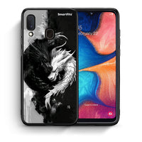 Thumbnail for Θήκη Samsung A20e Yin Yang από τη Smartfits με σχέδιο στο πίσω μέρος και μαύρο περίβλημα | Samsung A20e Yin Yang case with colorful back and black bezels