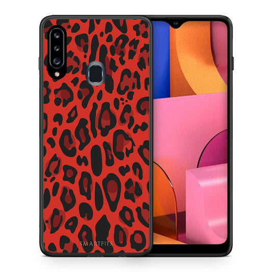 Animal Red Leopard - Samsung Galaxy A20s θήκη