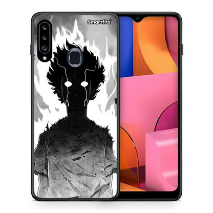 Θήκη Samsung Galaxy A20s Anime Boy από τη Smartfits με σχέδιο στο πίσω μέρος και μαύρο περίβλημα | Samsung Galaxy A20s Anime Boy case with colorful back and black bezels