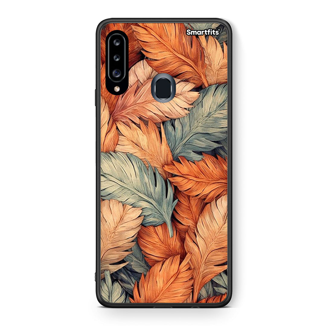 Θήκη Samsung Galaxy A20s Autumn Leaves από τη Smartfits με σχέδιο στο πίσω μέρος και μαύρο περίβλημα | Samsung Galaxy A20s Autumn Leaves case with colorful back and black bezels