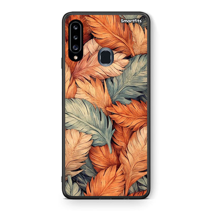 Θήκη Samsung Galaxy A20s Autumn Leaves από τη Smartfits με σχέδιο στο πίσω μέρος και μαύρο περίβλημα | Samsung Galaxy A20s Autumn Leaves case with colorful back and black bezels