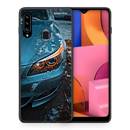 Θήκη Samsung Galaxy A20s Bmw E60 από τη Smartfits με σχέδιο στο πίσω μέρος και μαύρο περίβλημα | Samsung Galaxy A20s Bmw E60 case with colorful back and black bezels