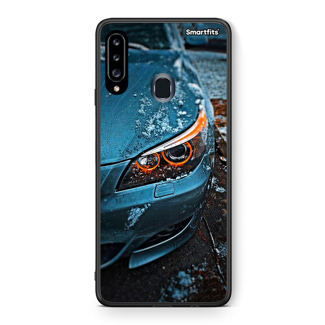 Θήκη Samsung Galaxy A20s Bmw E60 από τη Smartfits με σχέδιο στο πίσω μέρος και μαύρο περίβλημα | Samsung Galaxy A20s Bmw E60 case with colorful back and black bezels