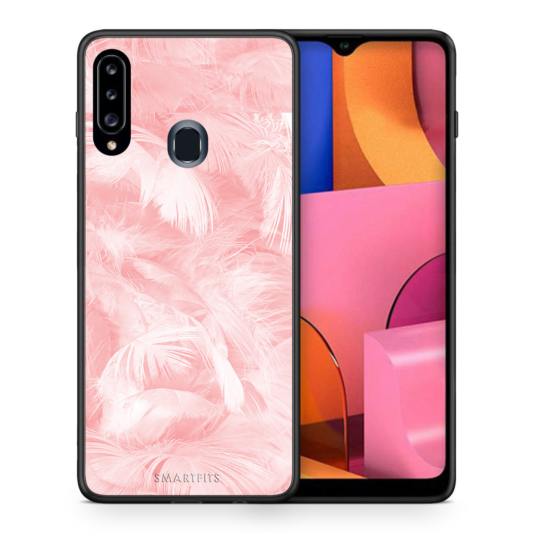 Boho Pink Feather - Samsung Galaxy A20s θήκη