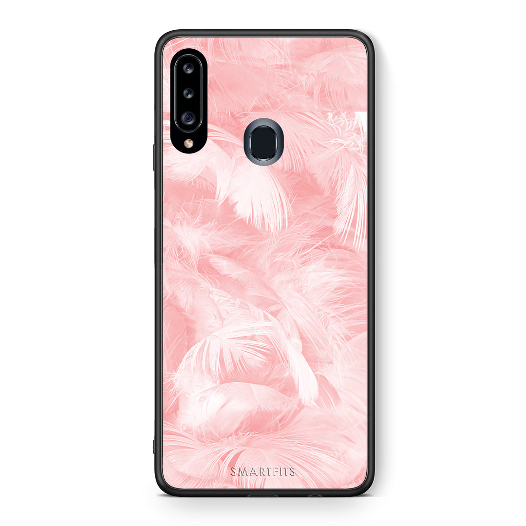 Boho Pink Feather - Samsung Galaxy A20s θήκη