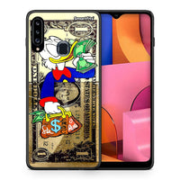 Thumbnail for Θήκη Samsung Galaxy A20s Duck Money από τη Smartfits με σχέδιο στο πίσω μέρος και μαύρο περίβλημα | Samsung Galaxy A20s Duck Money case with colorful back and black bezels