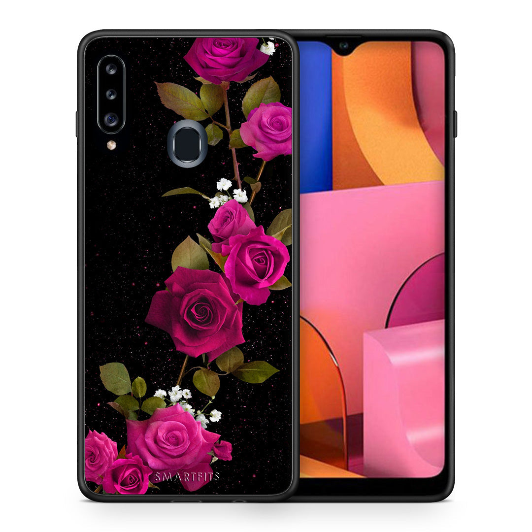 Flower Red Roses - Samsung Galaxy A20s θήκη