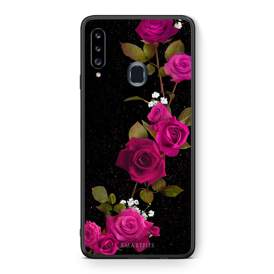 Flower Red Roses - Samsung Galaxy A20s θήκη