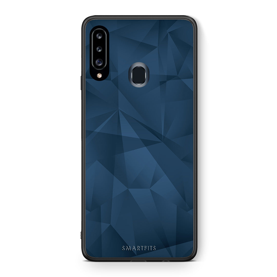Geometric Blue Abstract - Samsung Galaxy A20s θήκη