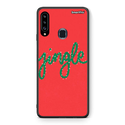 Θήκη Samsung Galaxy A20s Jingle Xmas από τη Smartfits με σχέδιο στο πίσω μέρος και μαύρο περίβλημα | Samsung Galaxy A20s Jingle Xmas case with colorful back and black bezels