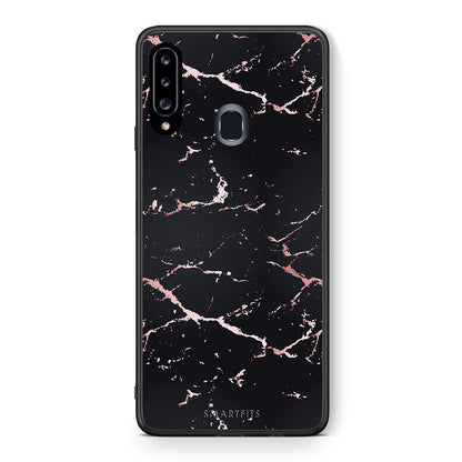 Marble Black Rosegold - Samsung Galaxy A20s θήκη