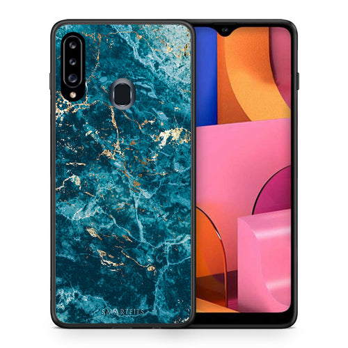 Marble Blue - Samsung Galaxy A20s θήκη