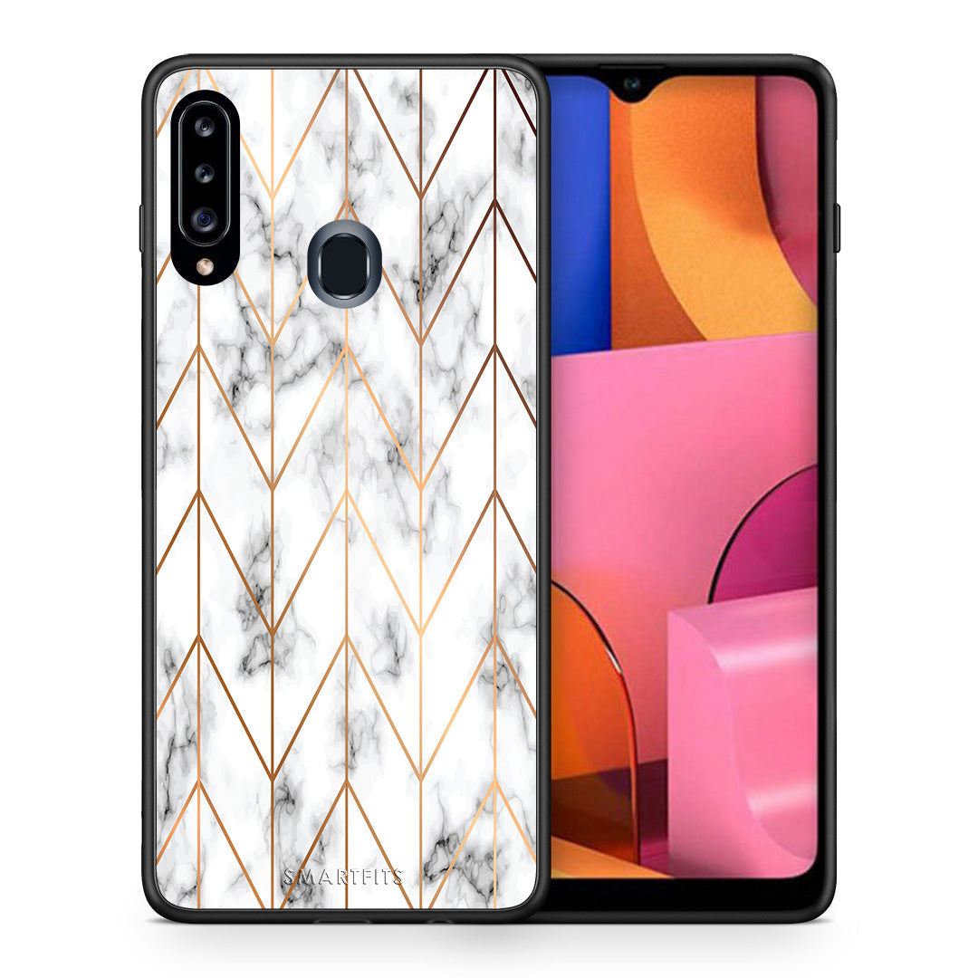 Marble Gold Geometric - Samsung Galaxy A20s θήκη