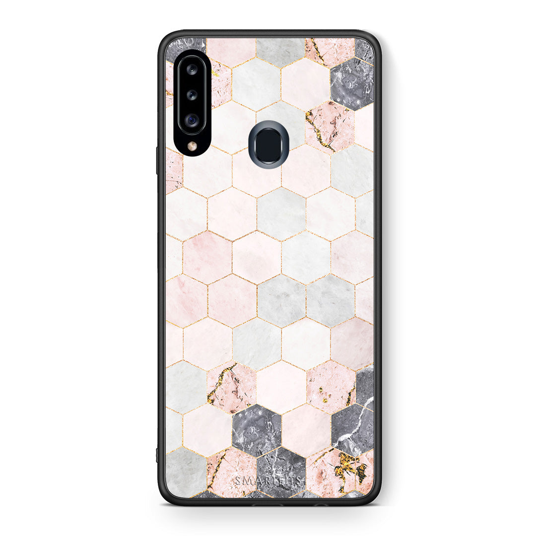 Marble Hexagon Pink - Samsung Galaxy A20s θήκη