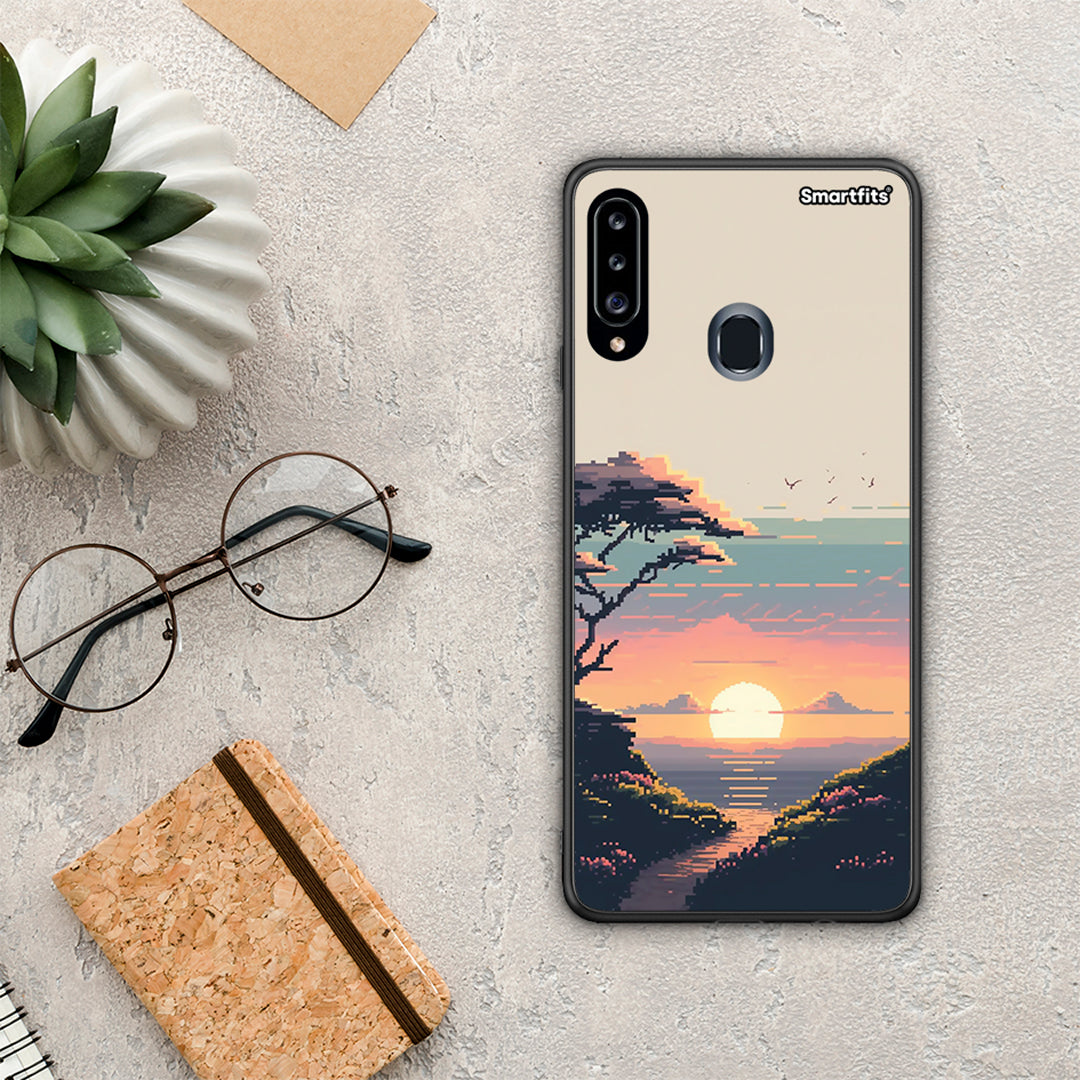 Pixel Sunset - Samsung Galaxy A20s θήκη
