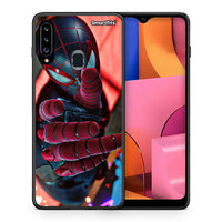 Thumbnail for Θήκη Samsung Galaxy A20s Spider Hand από τη Smartfits με σχέδιο στο πίσω μέρος και μαύρο περίβλημα | Samsung Galaxy A20s Spider Hand case with colorful back and black bezels