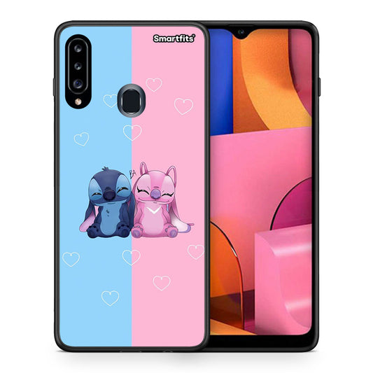 Stitch And Angel - Samsung Galaxy A20s θήκη
