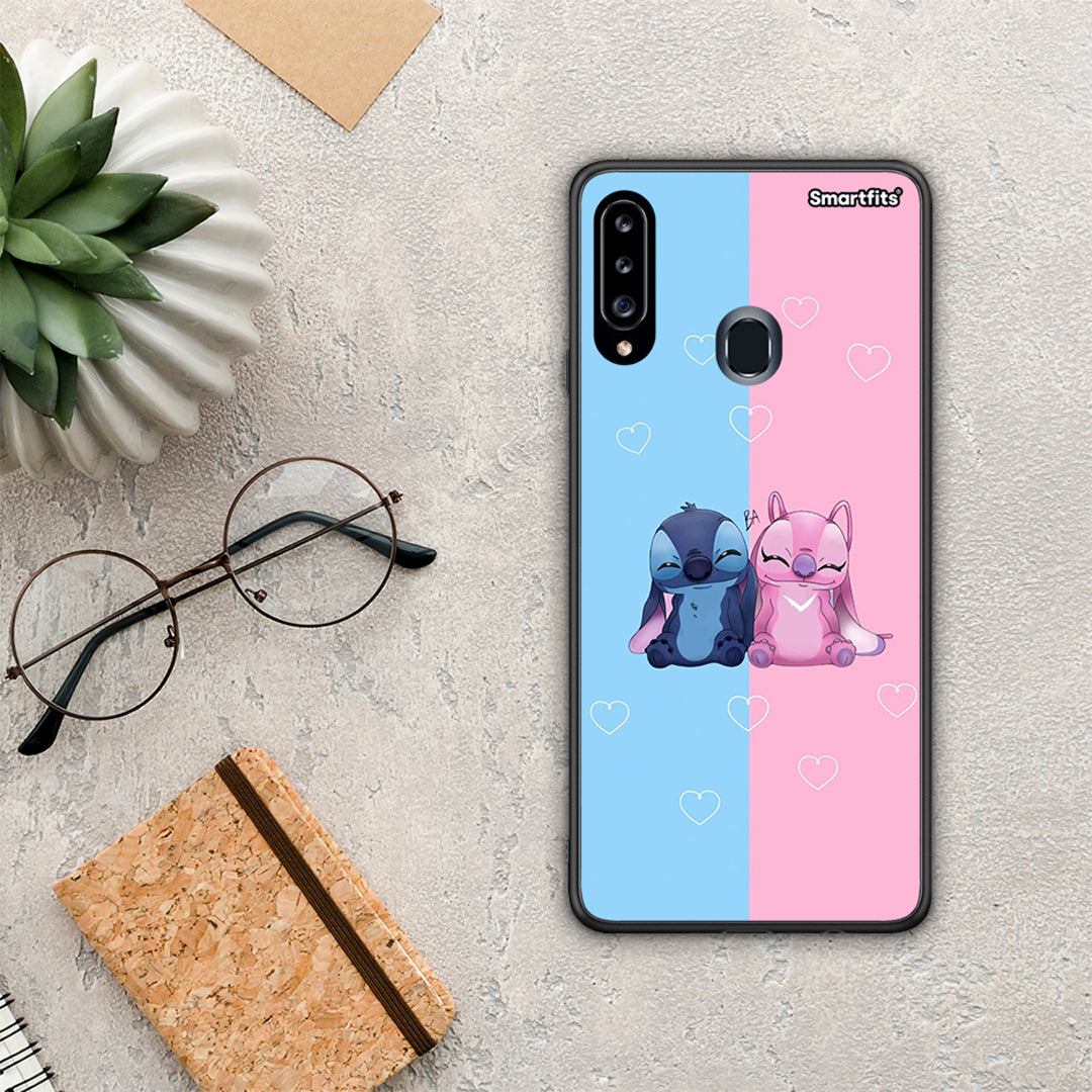 Stitch And Angel - Samsung Galaxy A20s θήκη