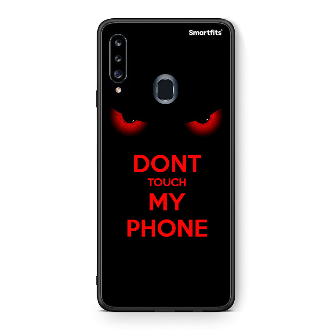 Θήκη Samsung Galaxy A20s Touch My Phone από τη Smartfits με σχέδιο στο πίσω μέρος και μαύρο περίβλημα | Samsung Galaxy A20s Touch My Phone case with colorful back and black bezels