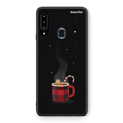 Θήκη Samsung Galaxy A20s Xmas Bathing από τη Smartfits με σχέδιο στο πίσω μέρος και μαύρο περίβλημα | Samsung Galaxy A20s Xmas Bathing case with colorful back and black bezels