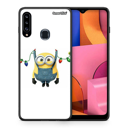 Xmas Minion Lights - Samsung Galaxy A20s θήκη