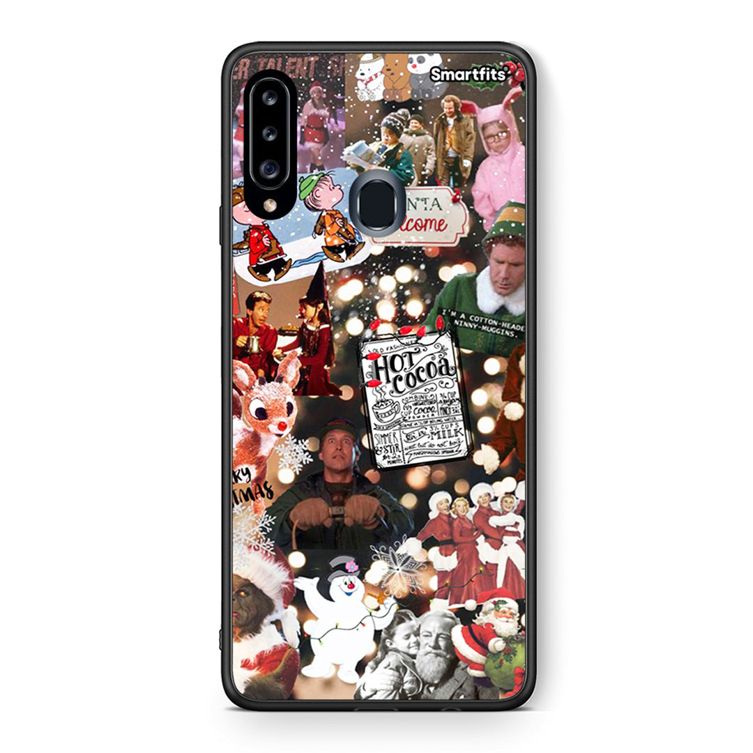 Θήκη Samsung Galaxy A20s Xmas Movies από τη Smartfits με σχέδιο στο πίσω μέρος και μαύρο περίβλημα | Samsung Galaxy A20s Xmas Movies case with colorful back and black bezels