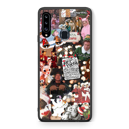 Θήκη Samsung Galaxy A20s Xmas Movies από τη Smartfits με σχέδιο στο πίσω μέρος και μαύρο περίβλημα | Samsung Galaxy A20s Xmas Movies case with colorful back and black bezels